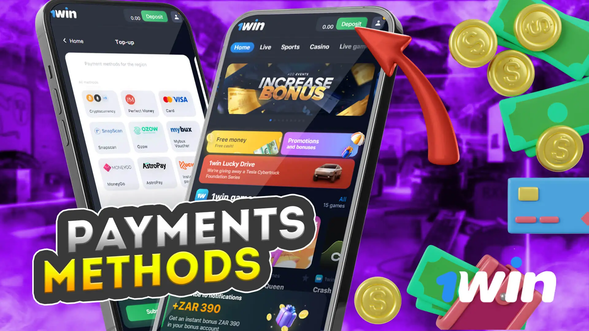 Payment methods for 1Win casino inrocks